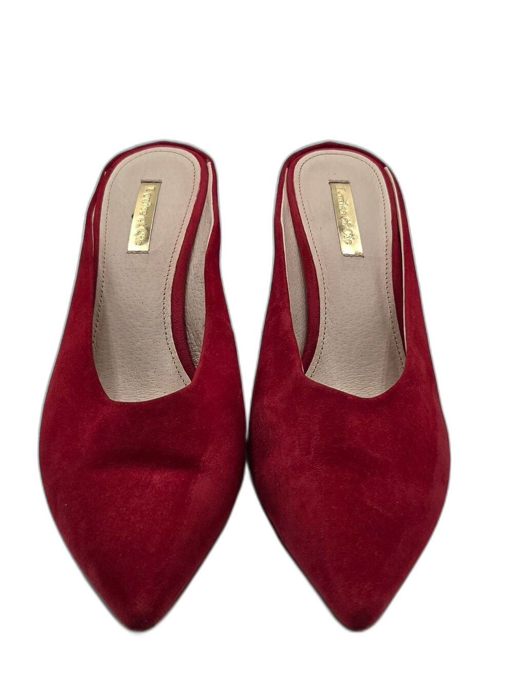 Louise et Cie Karas Red Pointy-Toe Slide Pumps Size 9M